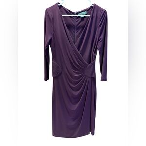 Ralph Lauren Deep Purple Long Sleeve Dress